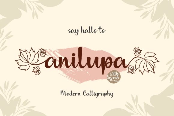 Anilupa: A Delicate Script Font for Editorial Design