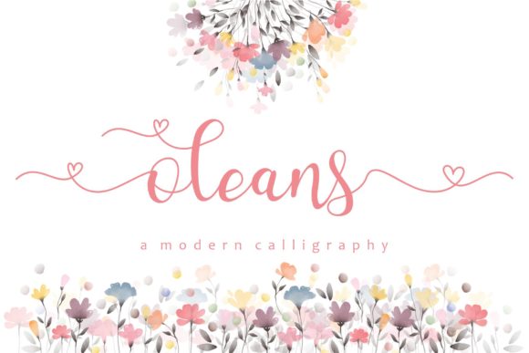 Oleans: A Refined Script Typeface for Elegant Editorial Design