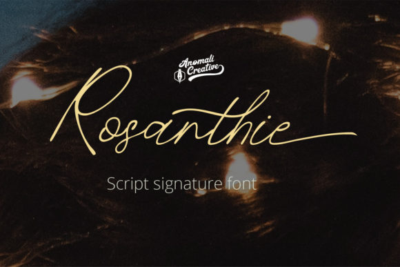 Rosanthie: The Elegant Handwritten Typeface for Editorial Design