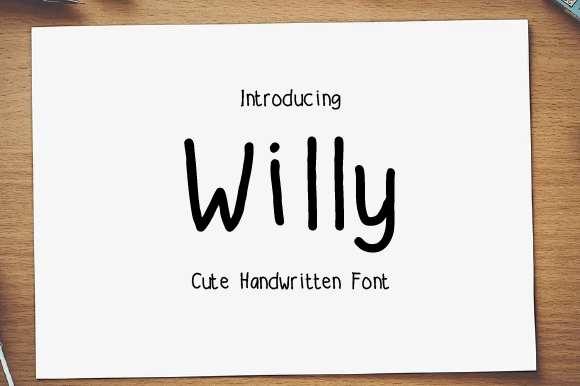 Willy: A Handwritten Typeface for Warm Editorial Design